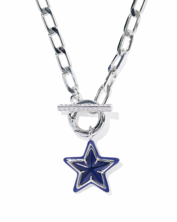 Cassidy Silver Enamel Link and Chain Necklace
