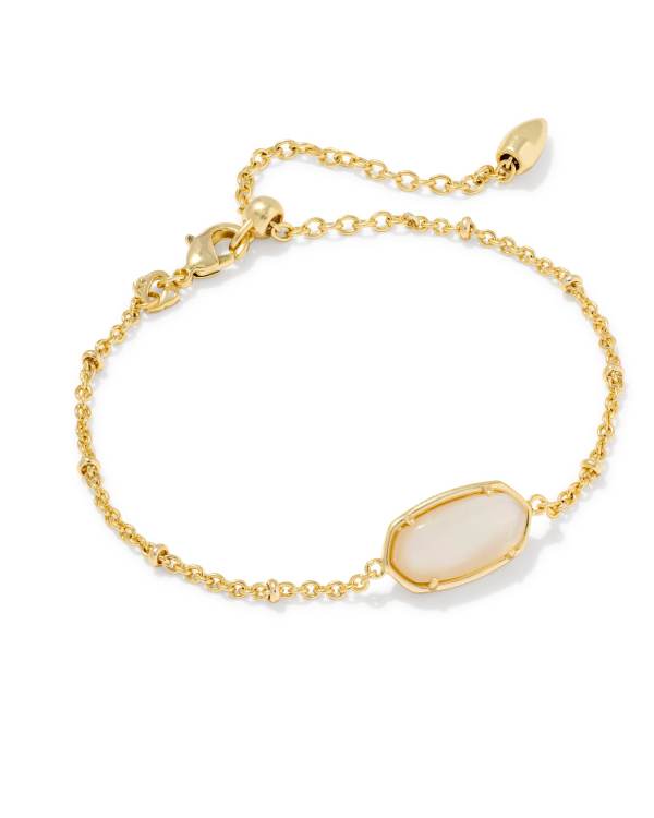 Tiger Striped Elaina Gold Delicate Chain Bracelet