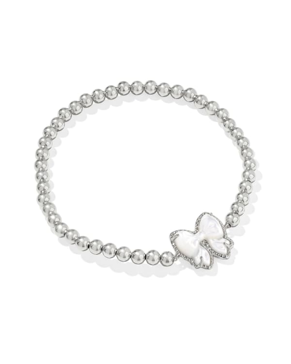 Haley Bow Silver Stretch Bracelet 