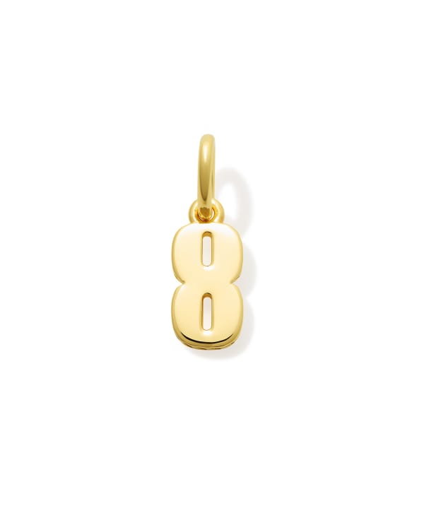 Metal Number 8 Charm in 18k Gold Vermeil | Kendra Scott
