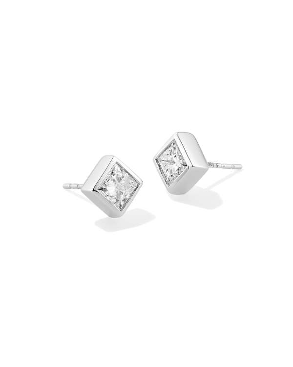 1.5 ct Lab Grown Diamond Michelle 14k White Gold Stud Earrings