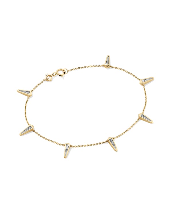 Small Spike 14k Yellow Gold Bracelet