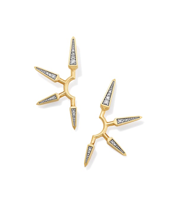 0.16 ct Small Spike 14k Yellow Gold Earrings
