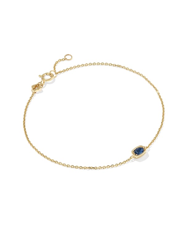Marisa 14k Yellow Gold September Oval Solitaire Bracelet