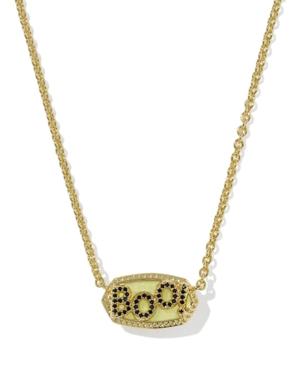 Elisa Gold Boo Short Pendant Necklace