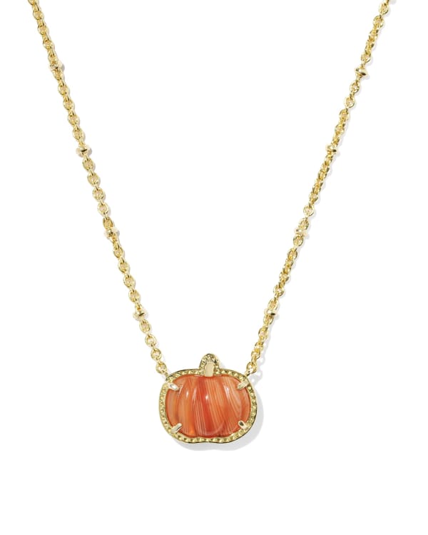 Pumpkin Gold Short Pendant Necklace