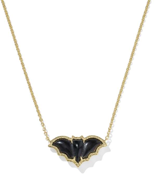 Bat Gold Short Pendant Necklace