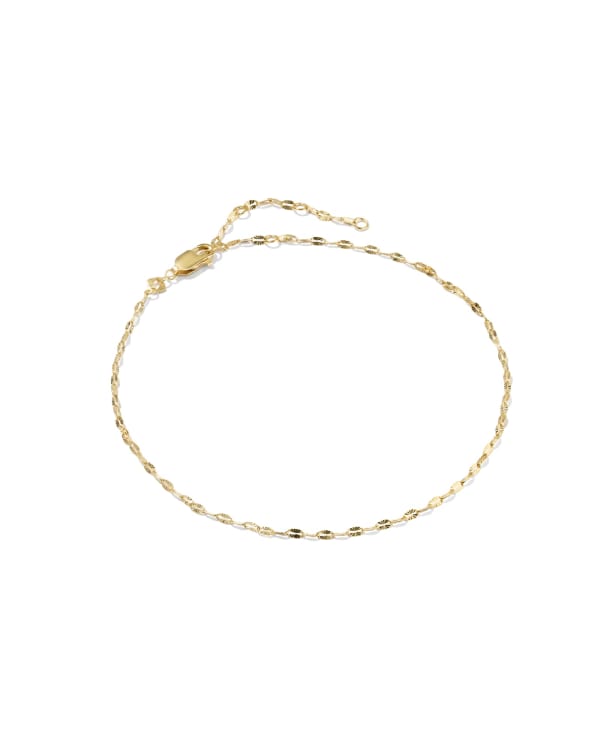 Mirror Sunburst 14k Gold-Filled Chain Anklet