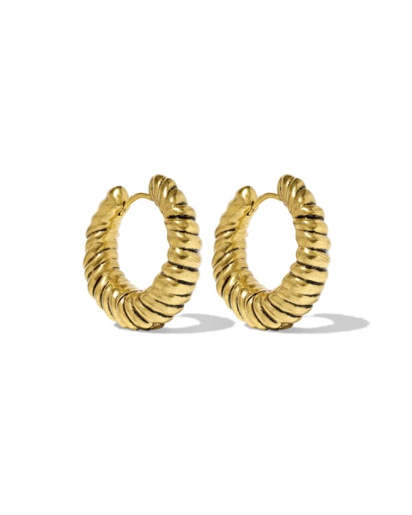 Sandy Vintage Gold Hoop Earrings