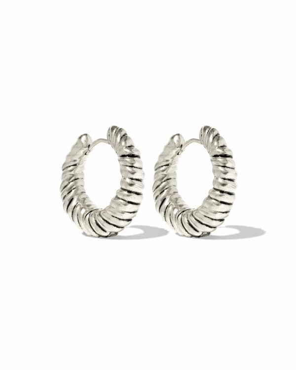 Sandy Vintage Silver Hoop Earrings