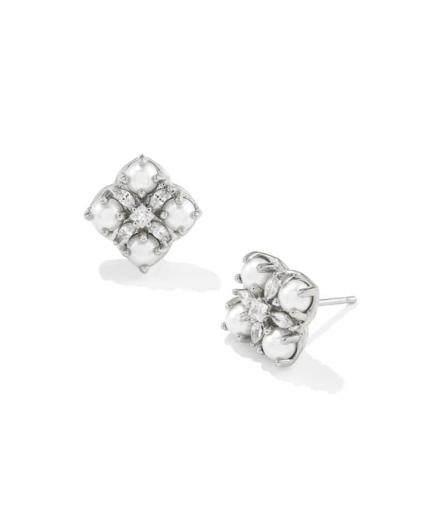 Dira Pearl Silver Stud Earrings