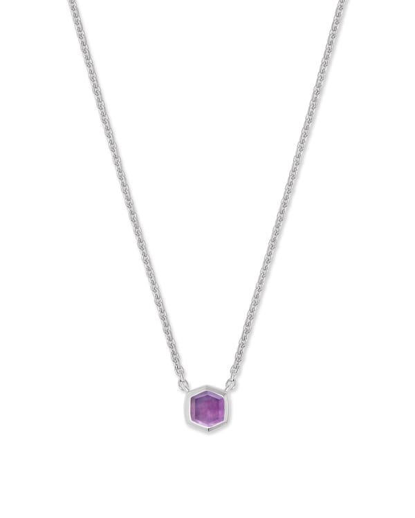 Davie Sterling Silver Pendant Necklace in Amethyst