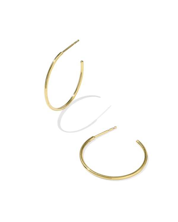 Keeley 25mm Small Hoop Earrings in 18k Gold Vermeil