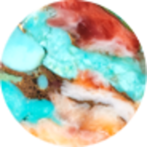 Bronze Veined Turquoise Red Oyster