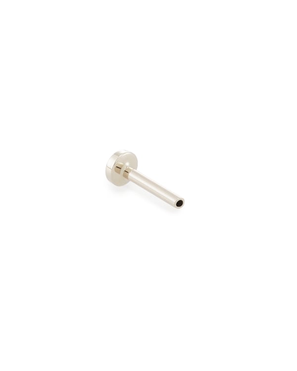 10mm Single Stud Earring Push Back in 14k White Gold