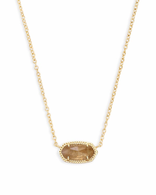 Elisa Gold Pendant Necklace in Citrine