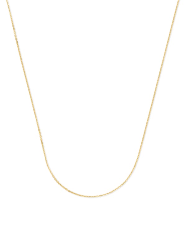 18 Inch Thin Chain Necklace in 18k Gold Vermeil