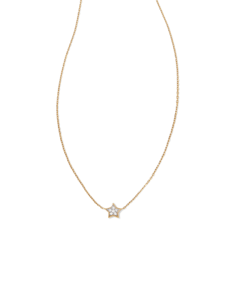 Kendra Scott 14K Yellow Gold Star Pendant Necklace - White Diamond