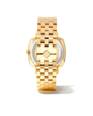 Dira Gold Diamond 38mm Watch in Ivory Mother-of-Pearl