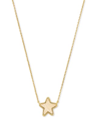 Kendra Scott Jae Star Pendant Necklace In White Crystal – MARY & MAK