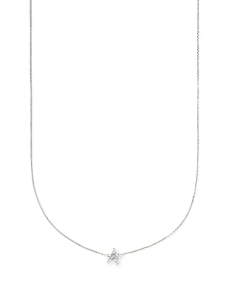 Kendra Scott Moon & Star Pendant Necklace in Silver