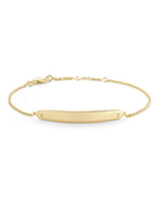 Thin Monogram Bracelet, 14K Gold Over Sterling Silver