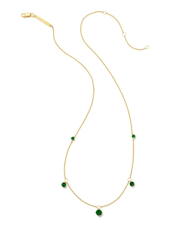 Blakely 18k Gold Vermeil Strand Necklace in Green Onyx