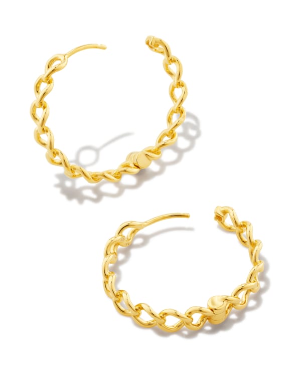 Grace Hoop Earrings in 18k Gold Vermeil