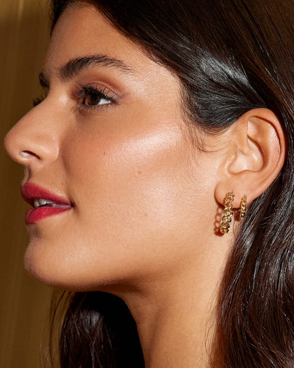 Grace Hoop Earrings in 18k Gold Vermeil