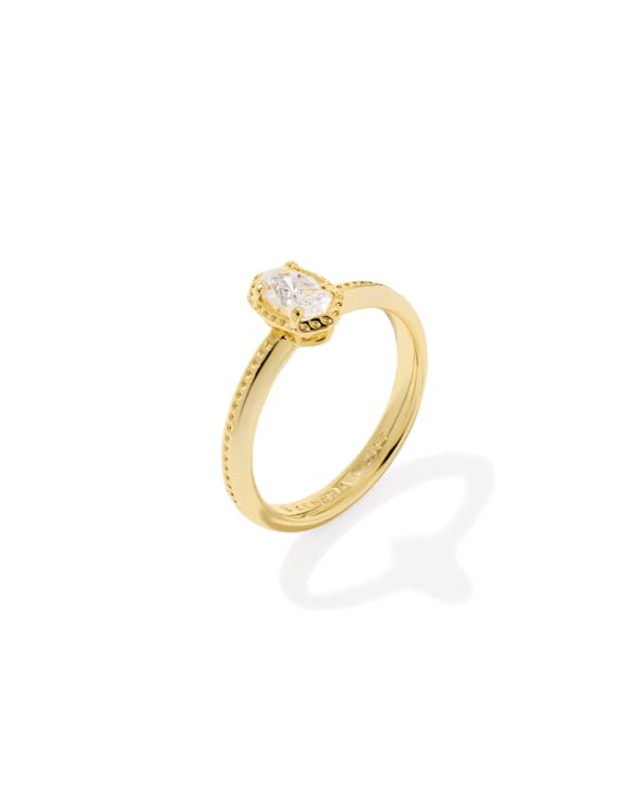 Mini Elyse Luxe Gold Band Ring