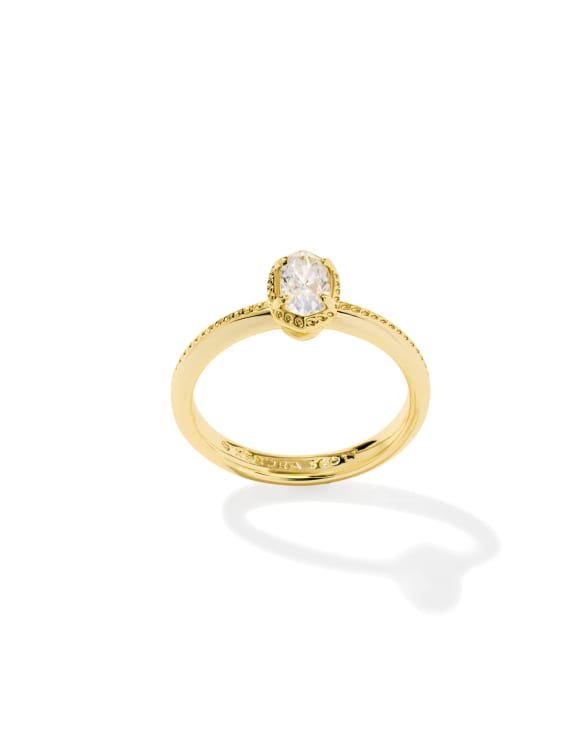 Mini Elyse Luxe Gold Band Ring