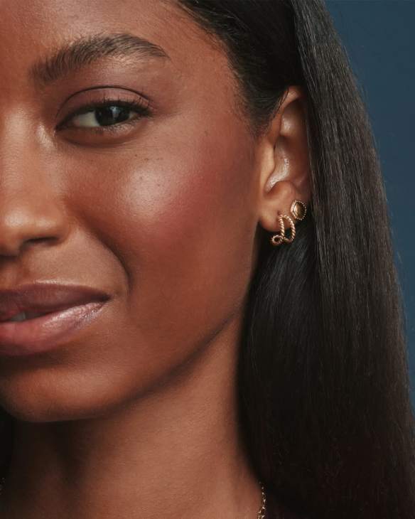 Victoria Twist 14k Gold-Filled Double Huggie Earrings