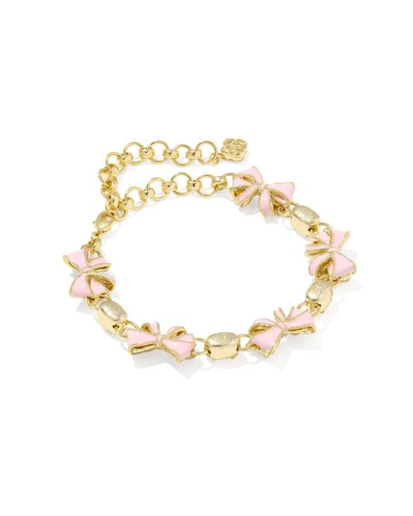 Kendra Scott x LoveShackFancy Bow Gold Delicate Chain Bracelet 
