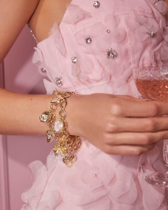Kendra Scott x LoveShackFancy Bow Gold Charm Bracelet