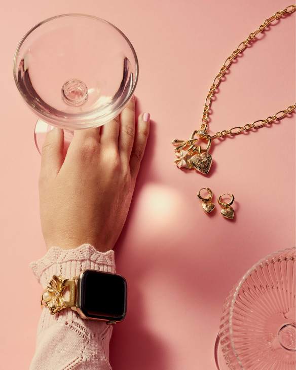 Kendra Scott x LoveShackFancy Bow Elle Gold Watch Band 