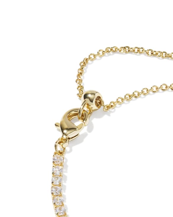 Kendra Scott x LoveShackFancy Crystal Bow Gold Tennis Bracelet