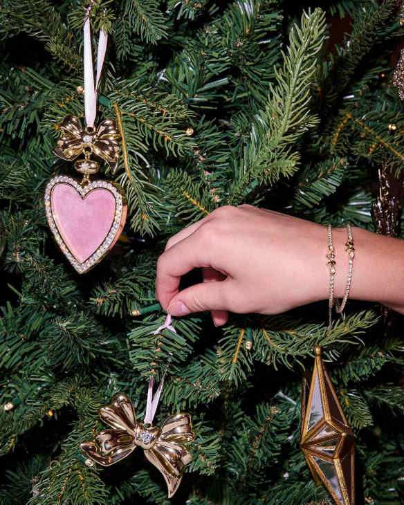 Kendra Scott x LoveShackFancy Crystal Bow Gold Tennis Bracelet