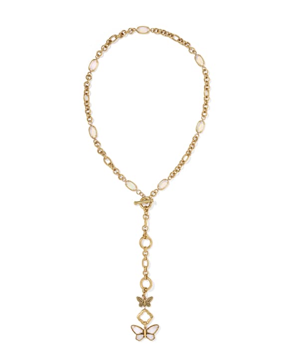 Dolly Parton x Kendra Scott Butterfly Vintage Gold Convertible Y Necklace
