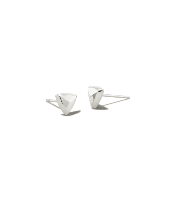 Arden Metal Stud Earrings in Silver