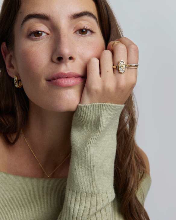 Skye Celestial 18k Yellow Gold Vermeil Cocktail Ring 