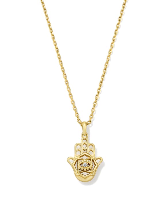 Hamsa Gold Short Pendant Necklace&nbsp;