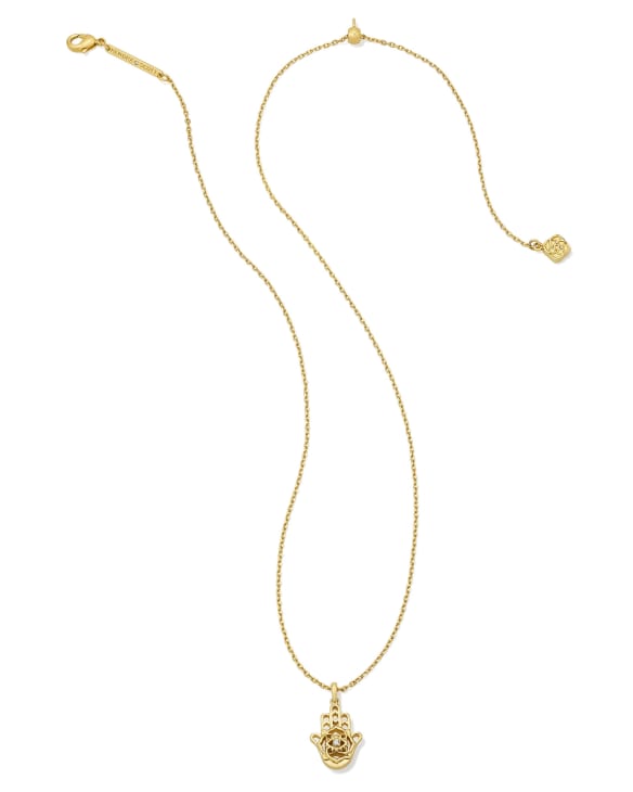 Hamsa Gold Short Pendant Necklace&nbsp;