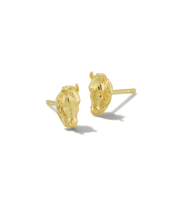 Tiny Beau Stud Earrings in 18k Yellow Gold Vermeil