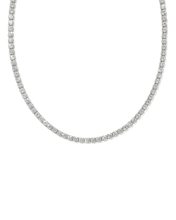 Renee Silver Tennis Necklace