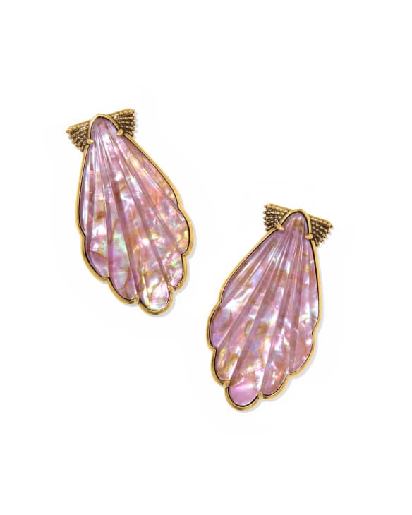 Alexa Vintage Gold Statement Earrings 