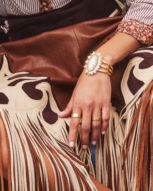 Terra Ring Set of 3 in Vintage Gold