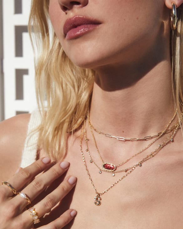 Courtney Paperclip Necklace in Gold