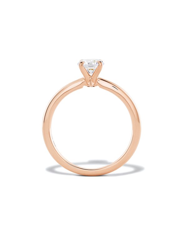 Round Solitaire Engagement Ring in 14k Rose Gold