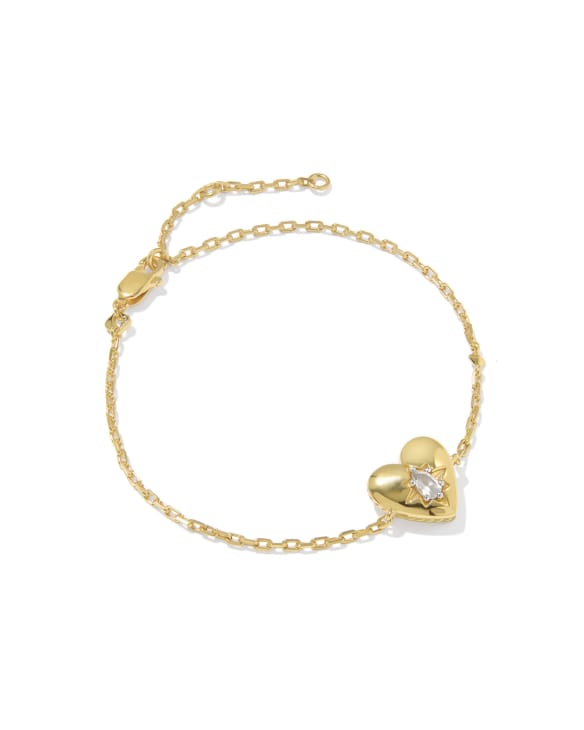 Bold Heirloom&nbsp;Heart&nbsp;18k Yellow Gold Vermeil Bracelet&nbsp;