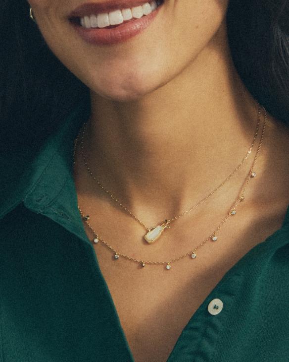 Golf Gold Short Pendant Necklace